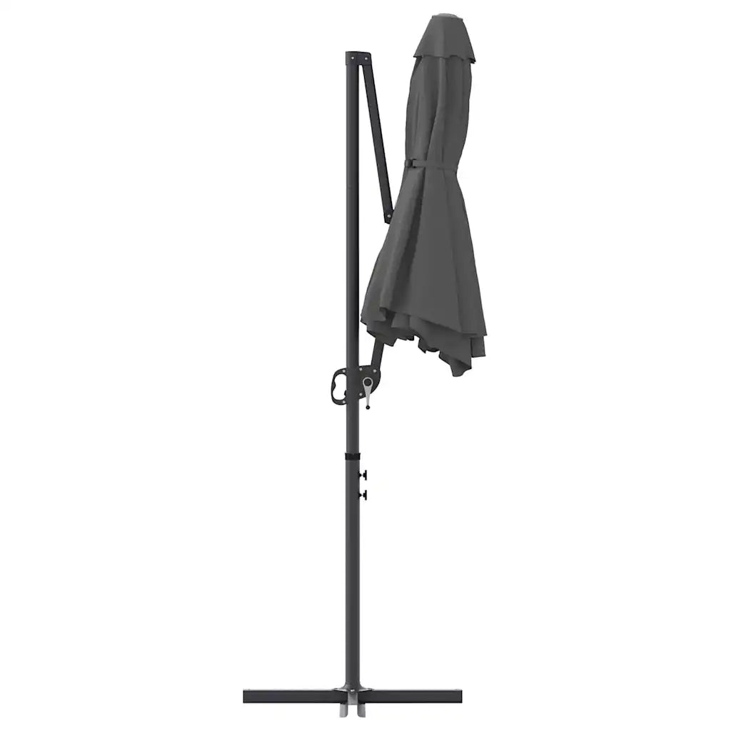 Ombrellone-Ombrello da giardino Antracite 372 x 198 x 243 cm Poliestere e Alluminio