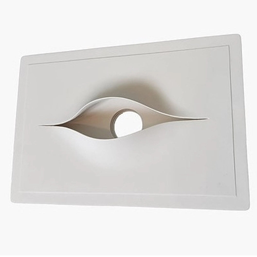 Trade Shop - Porta Faretto Gu10 A Incasso In Gesso Occhio Osiride Verniciabile A Scomparsa Csf 150 -