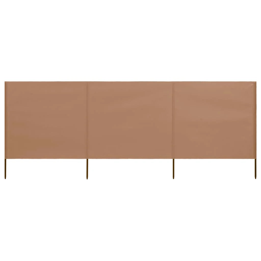 Schermo divisorio in tessuto a 3 pannelli 400 x 160 cm tortora 02_0008810