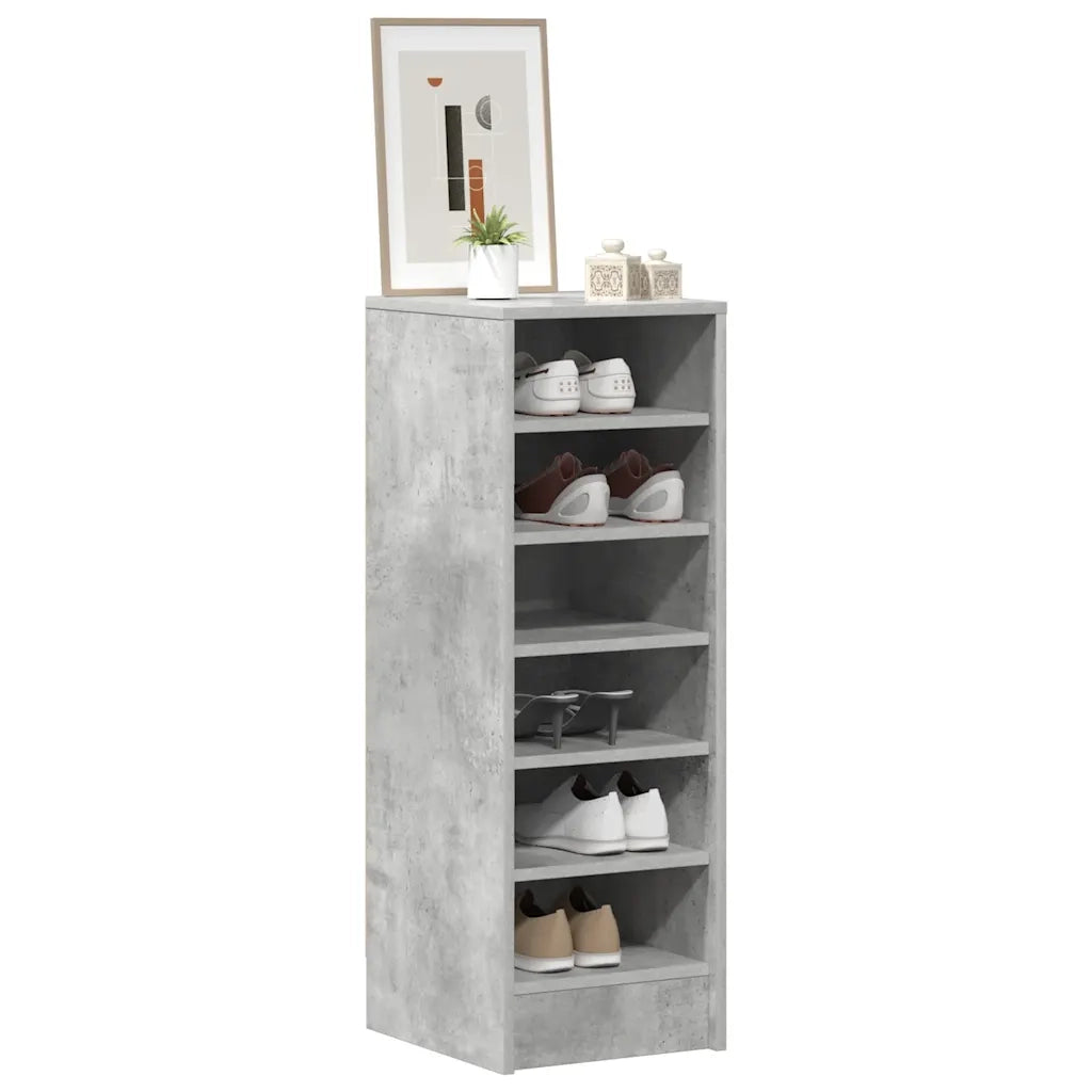 Scarpiera Grigio Cemento 31,5x35x90 cm in Truciolato 809003