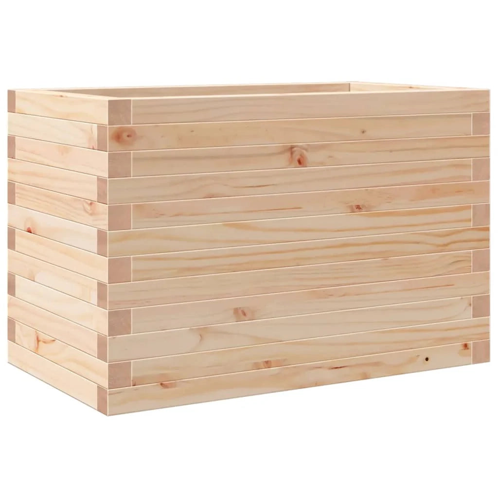 Fioriera rialzata per piante fiori patio giardino 70 x 40 x 45,5 cm legno di pino massiccio marrone 02_0037778