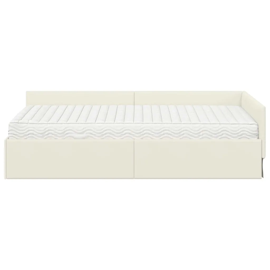 Struttura Letto Angolare con Materasso 2 pcs Grigio Velluto 3393631