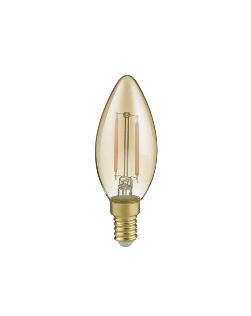 Lampadina LED a candela E14 ambra 2W 2700K 225 lm Trio
