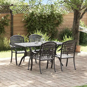 Set da Pranzo per Giardino 5 pcs Nero Alluminio 3334645
