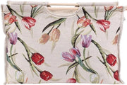 Borsa di Stoccaggio per Maglia e Aghi da Sartoria con Maniglia Portatile e Tessuto Intrecciato