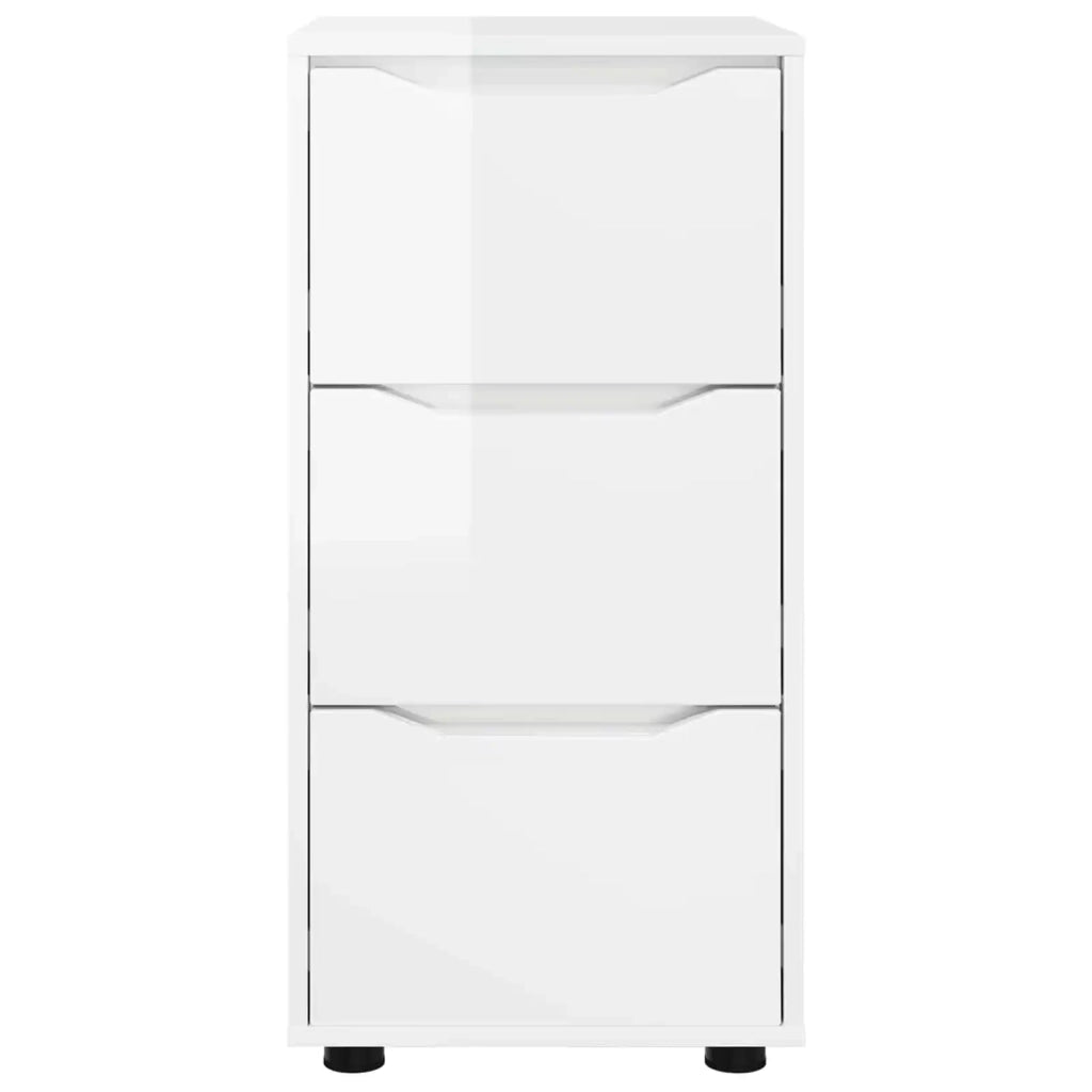 Armadio Bianco Lucido 40 x 48 x 81 cm Legno multistrato 888871