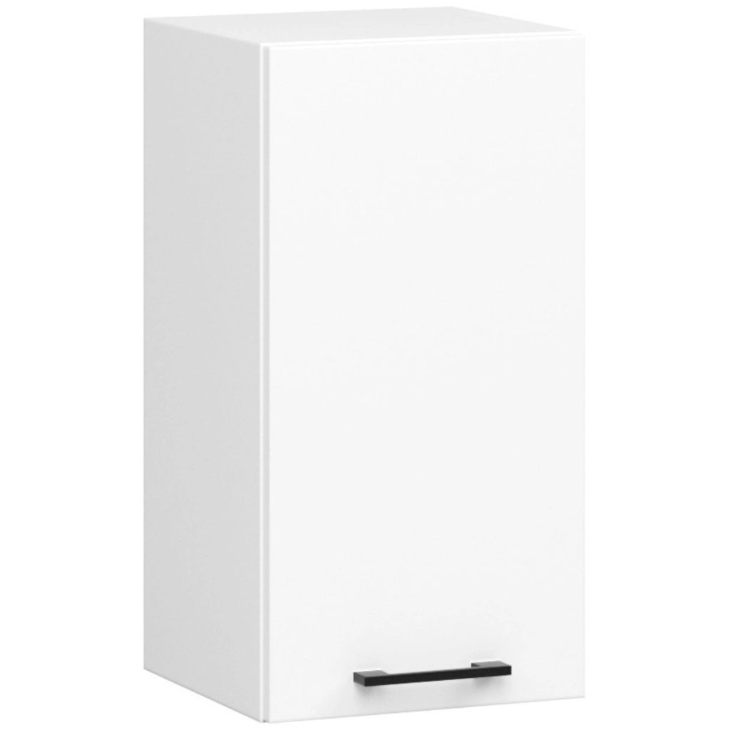 AKORD Set di Mobili da Cucina OLIWIA 240 cm Bianco 240 cm 11 ante 1 cassetto inserto frontale Cemento 240x46x203 cm