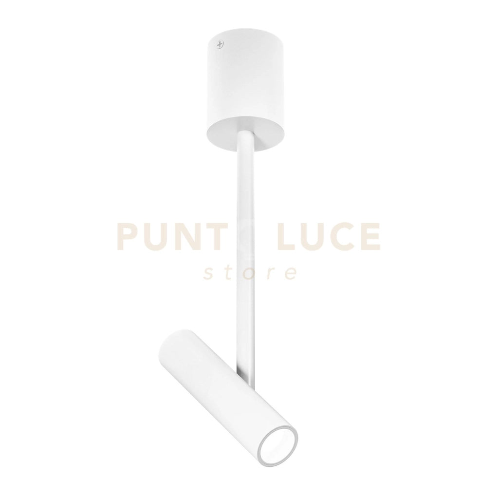 GFA1450C- FARETTO SPOT ORIENTABILE 1 LUCE ATTACCO LED 3000K 533LM 7W COLORE BIANCO SATINATO D.3,5CM H.39,5CM