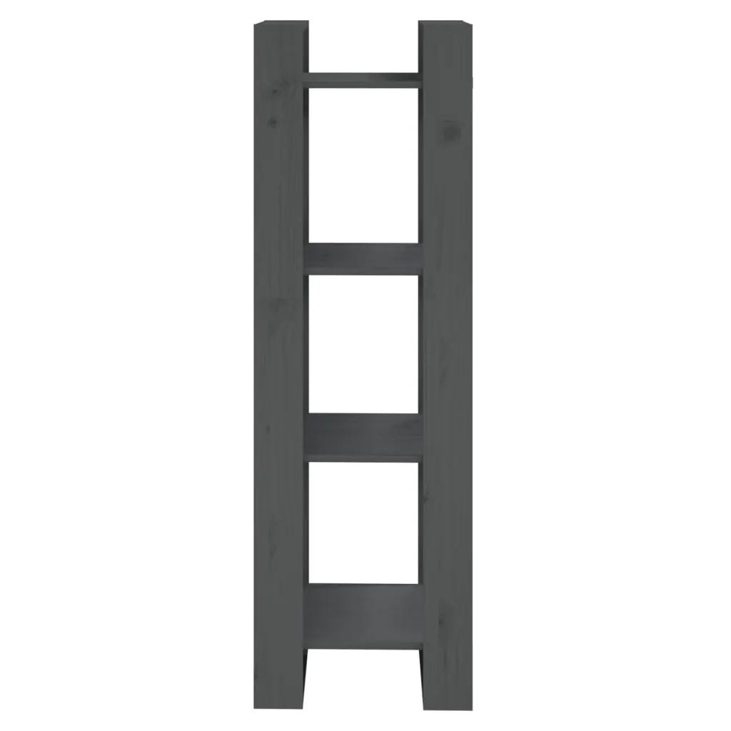 Libreria/Divisorio Grigio 41x35x125 cm Legno Massello di Pino 813866