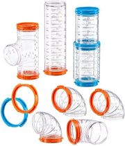 Set di Tubi per Hamster - Totale 9 Pezzi con Fessure di Aerazione e Accessori