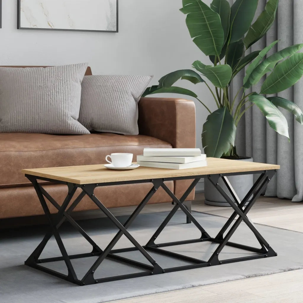 Tavolino da Salotto-Tavolino da soggiorno-Tavolo Rovere Sonoma 100x49x40cm Legno Multistrato