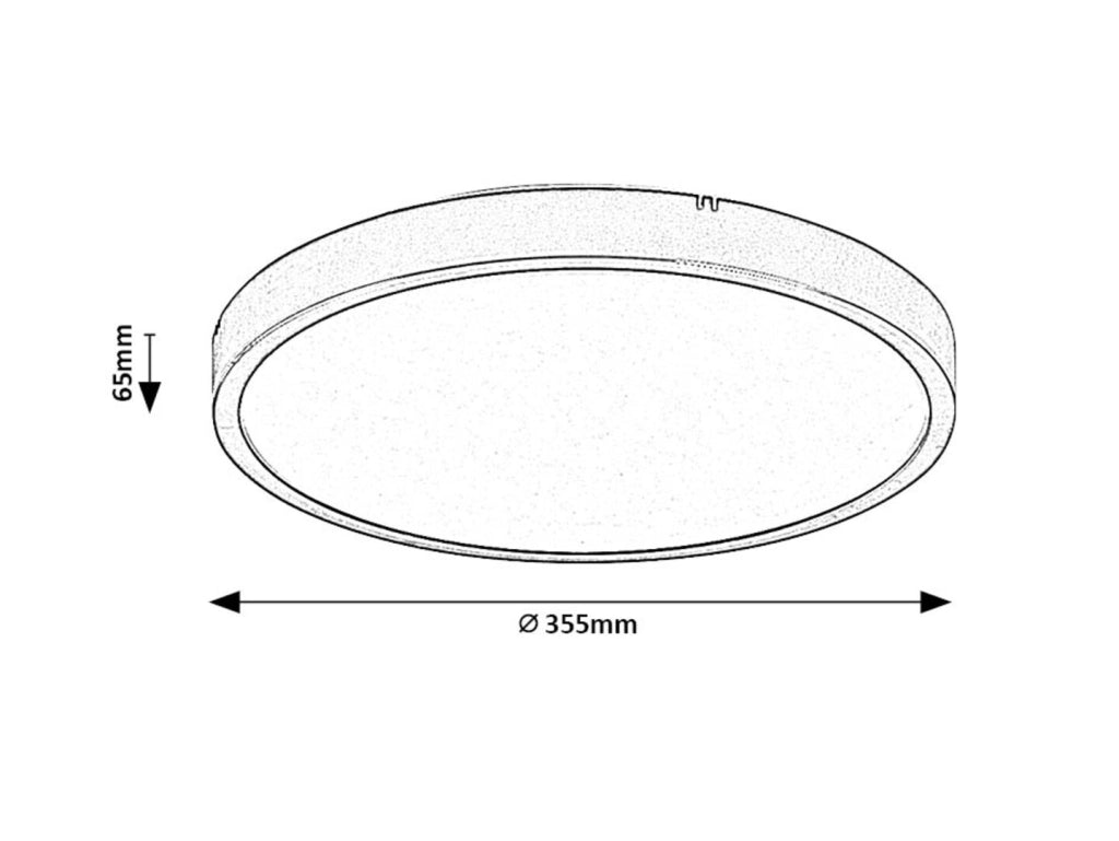 Plafoniera LED Rabalux Alenzo Ø35 24W IP44 telecomando