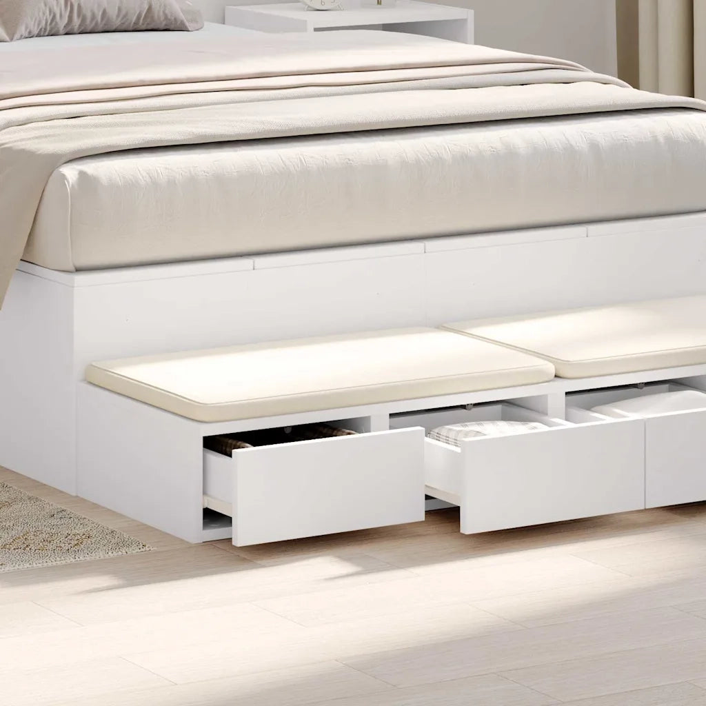 Cassetti per letto con cassetto Bianco 120 x 36,5 x 16,5 cm 866939