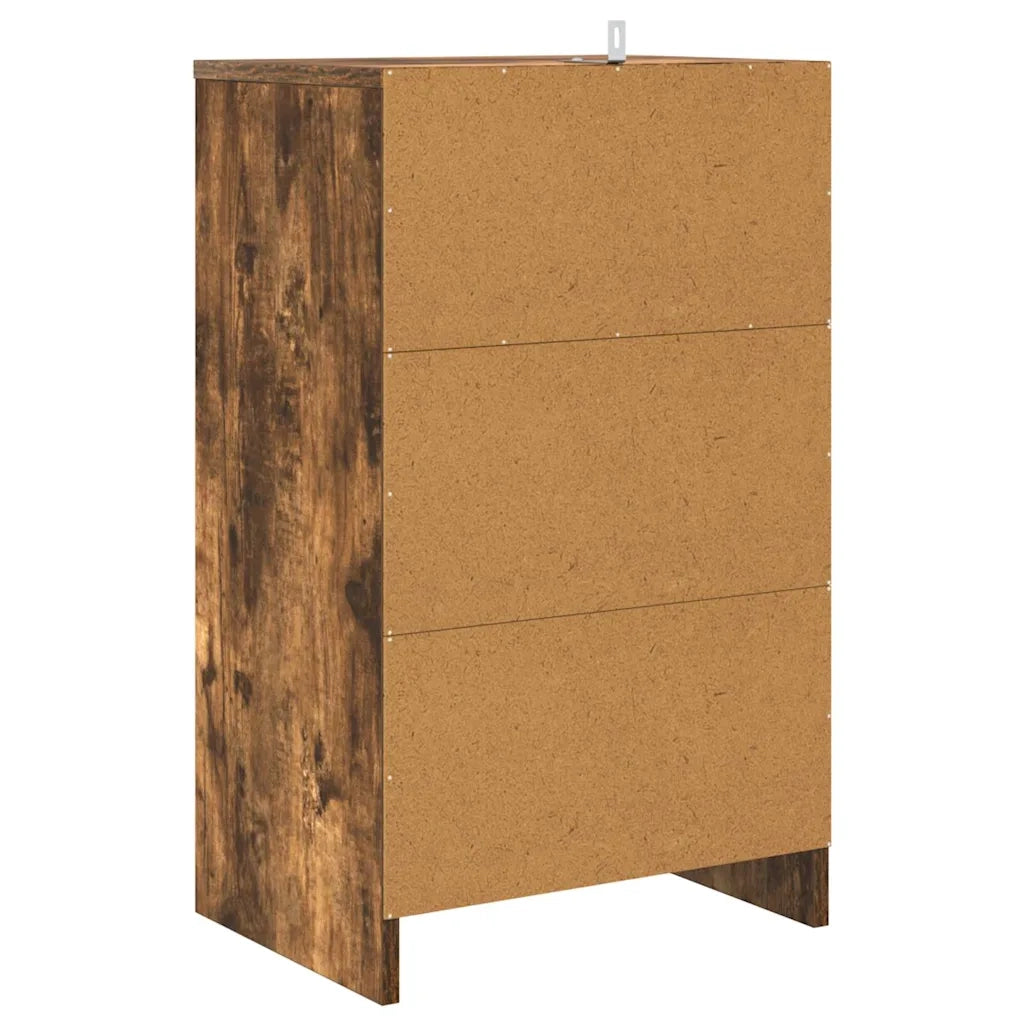 Comodini 2 pz-Set di 2 Tavolino da notte Rovere fum¨¦ 40 x 30 x 467 cm Legno multistrato