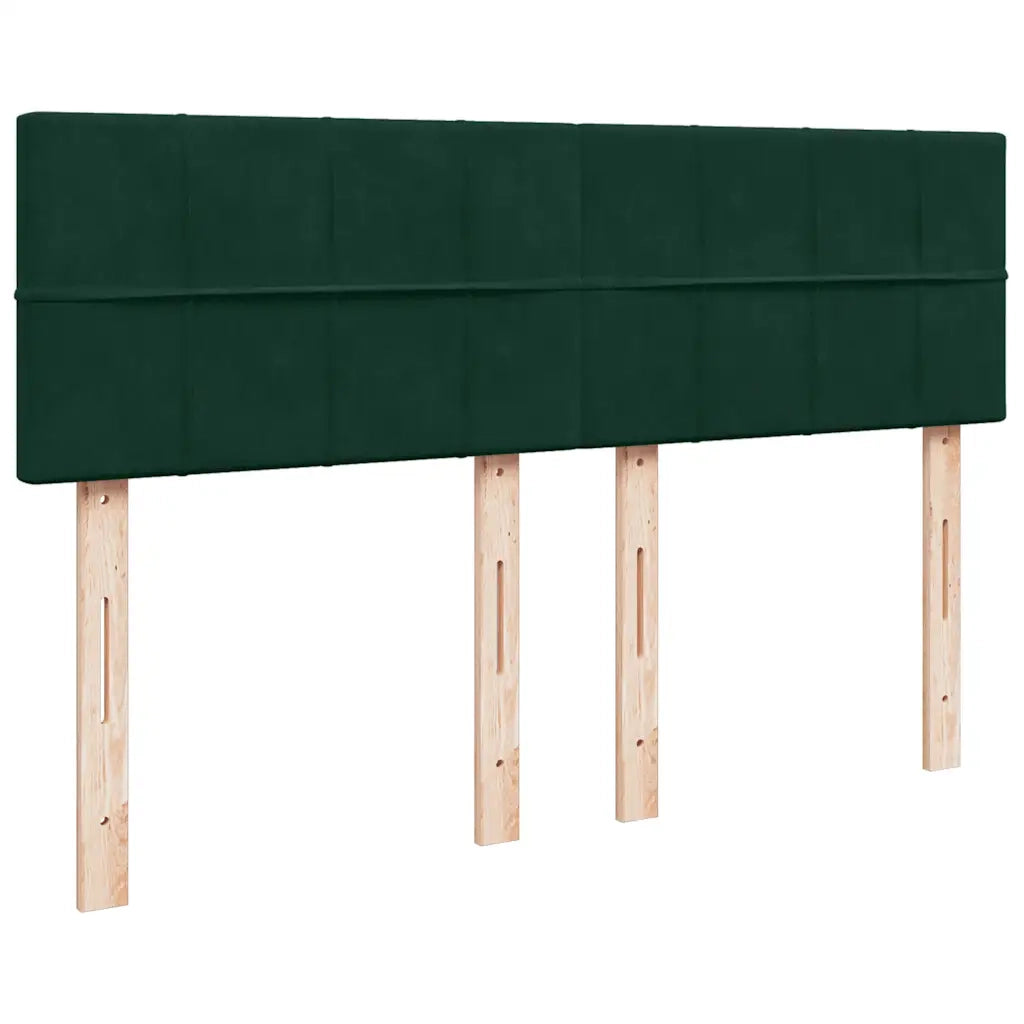Giroletto a Molle con Materasso Verde Scuro 140x200 cm Velluto 3286339