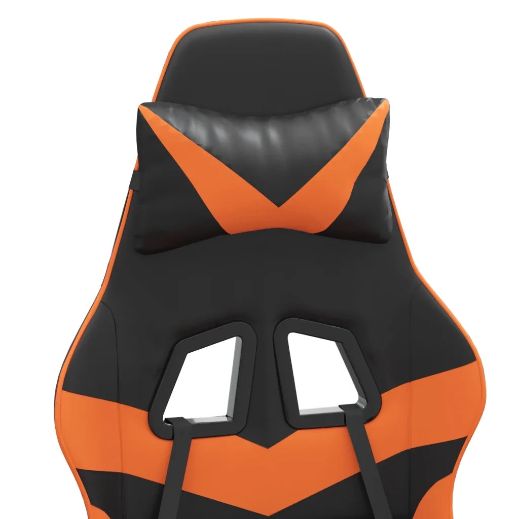 Sedia da Gaming Nero e Arancione in Similpelle 3143848