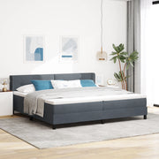 Letto a Box Spring con Materasso Grigio Scuro 200x200 cm Velluto