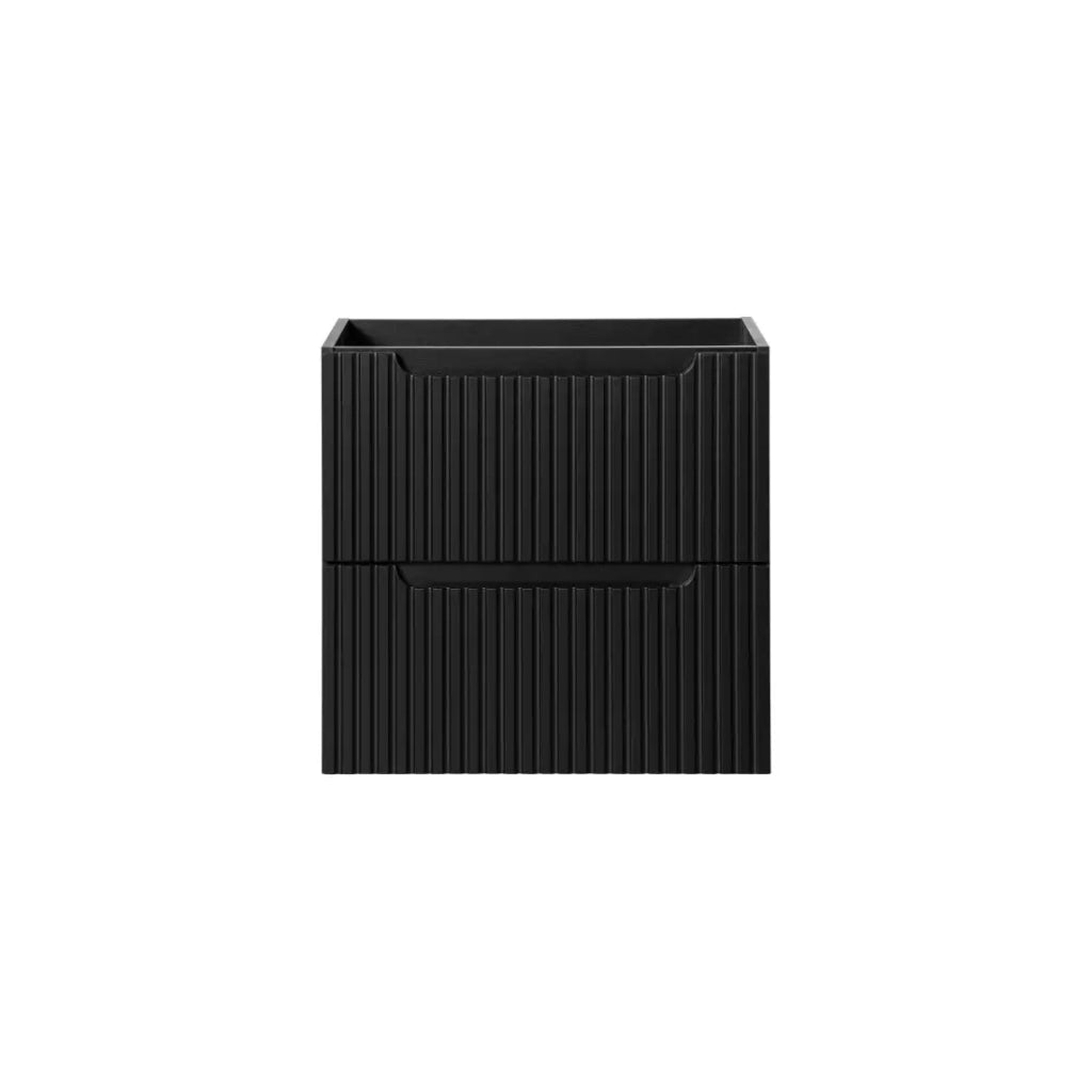 Mobile sottolavabo da bagno VANO – 2 cassetti – Nero opaco – L60 × P39 × H57 cm – Da appendere