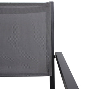 Set tavolo da giardino in alluminio e textilene, 8 posti, 180cm,