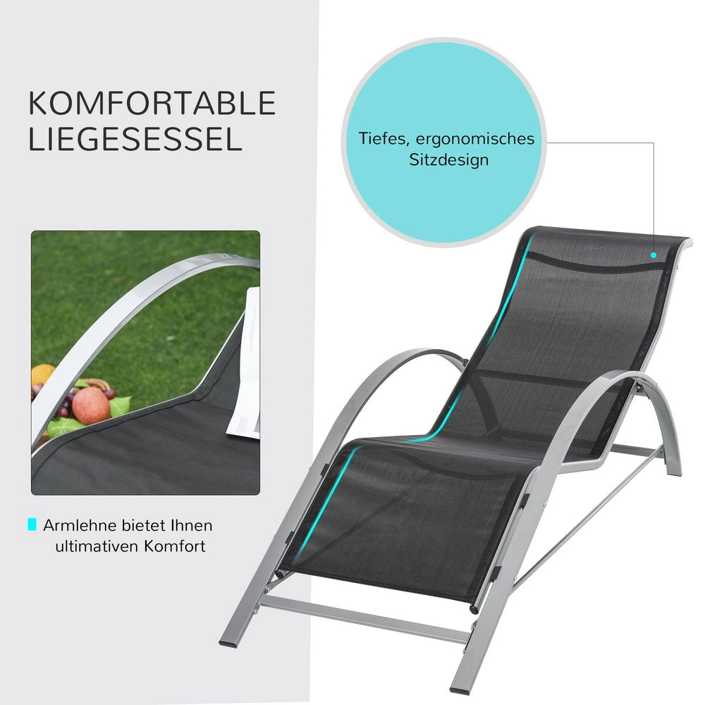 Set Giardino 3 Pezzi con Tavolo e Sedie ¨C Xylo ¨C Metallo Nero, per Terrasse e Balcone