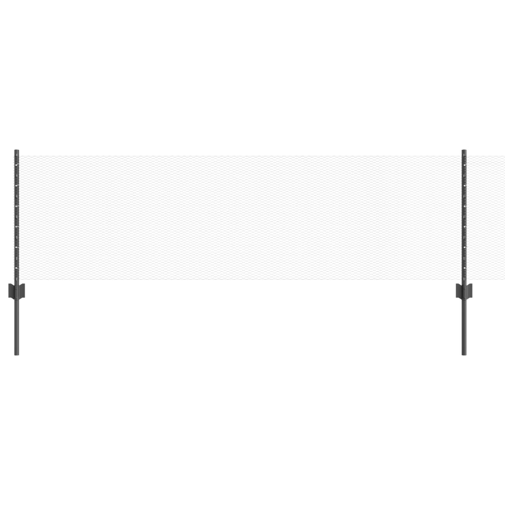 Pali di Recinzione  5 pz U-Channel Grigio 60 cm Acciaio