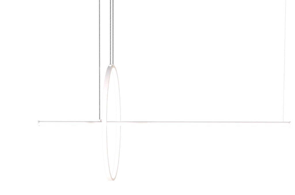 RING-B Sospensione geometrica 1 led bianco opaco led 46W dimmerabile SDD 2800 - 5000k