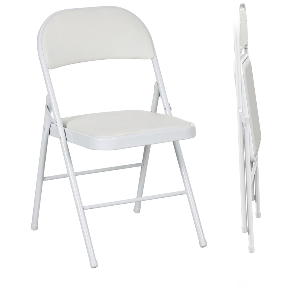 Sedia da ufficio ¨C zephmum ¨C bianco metallo 45x46x78 cm