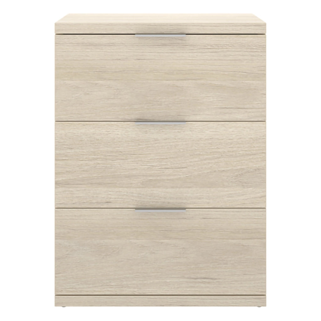 Blythe, Comodino 3 Cassetti, 34x42x57h cm Marrone Rovere