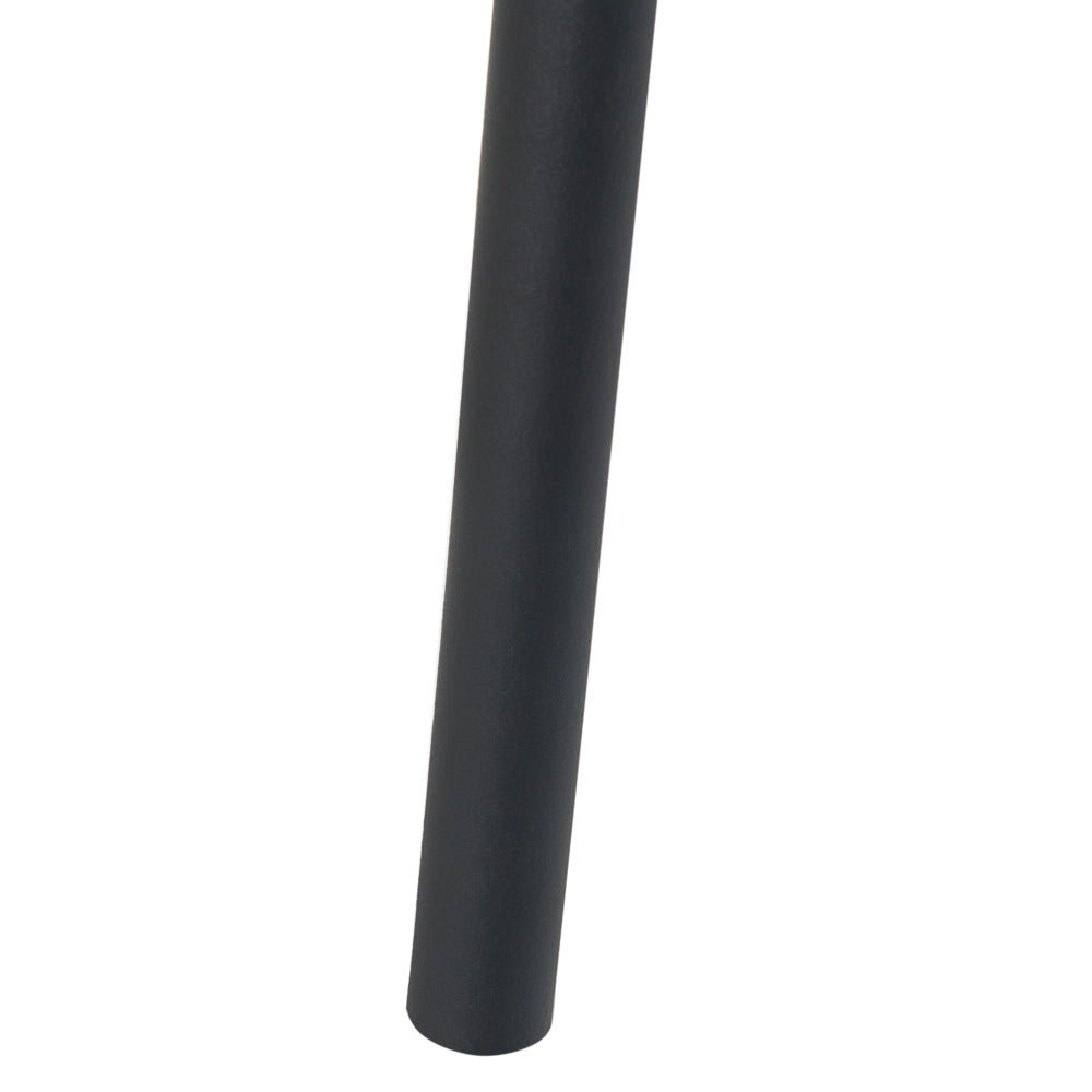 Set di 4 sedie da giardino leggere e resistenti alle intemperie colore nero stile moderno