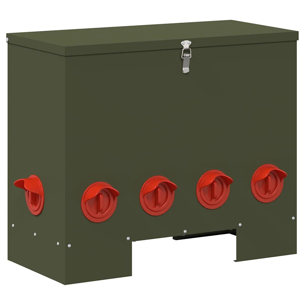 Feeder per pollo 2 pz Verde oliva 60,5 x 29 x 51 cm CFW2244930