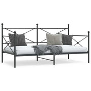 Dormeuse senza Materasso Nero 107x203 cm in Acciaio 4104671