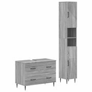 Set di Armadi da Bagno da 2 Pezzi HAARLEM Sonoma grigio 3417537