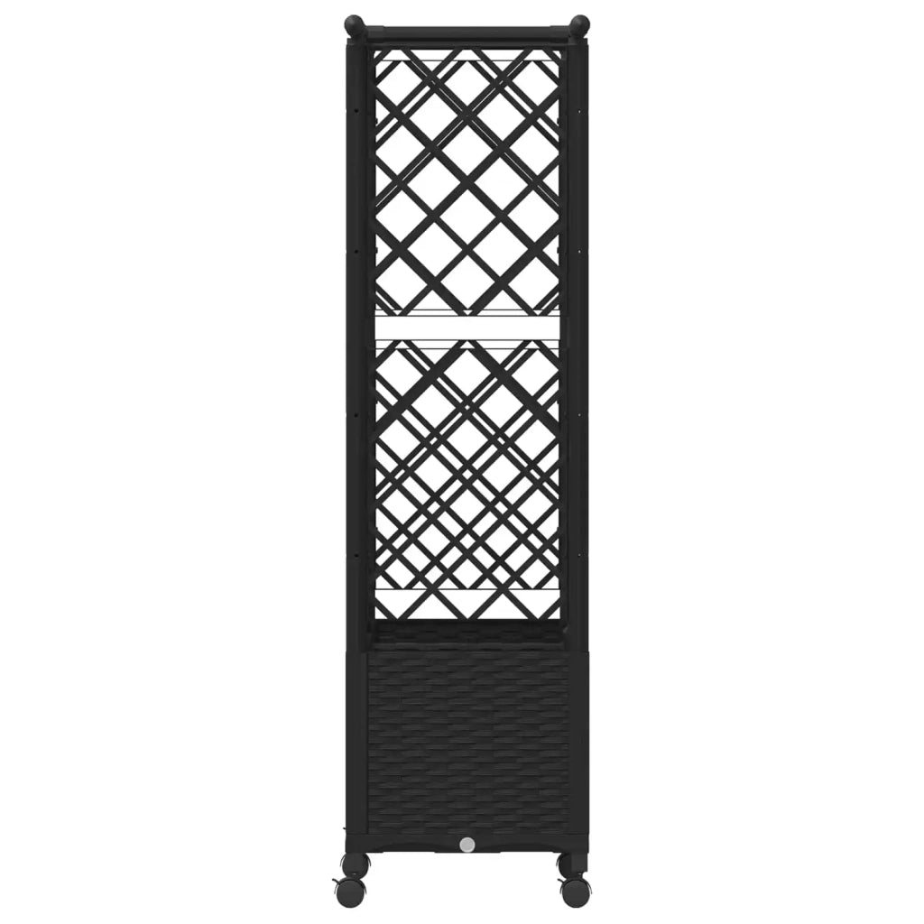 Letto Rialzato con Griglia e Tetto Nero 124,5 x 40 x 142 cm PP 3423030