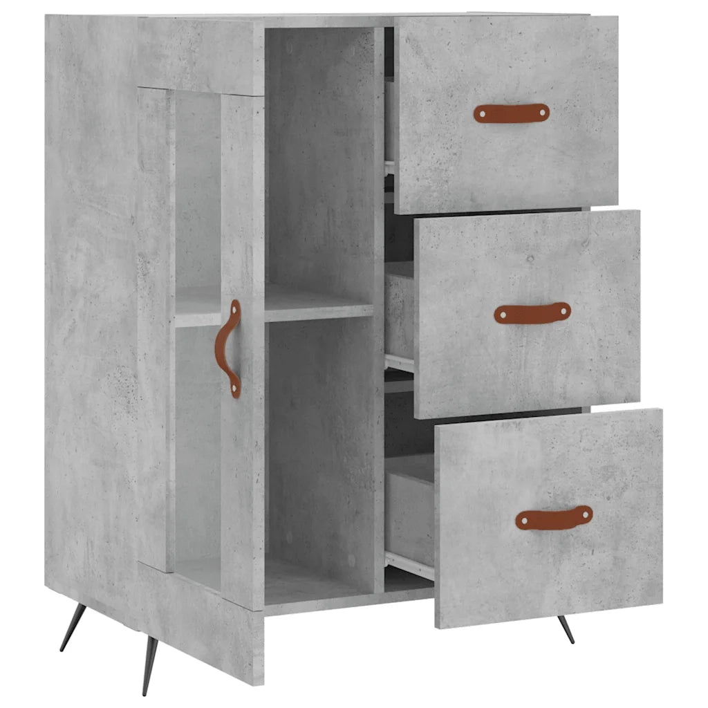 Credenza-Buffet-Armadio da cucina Grigio Cemento 69,5x34x90 cm in Legno Multistrato 628130