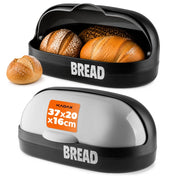 Contenitore per pane KADAX grande con coperchio, colore grigio, moderno.