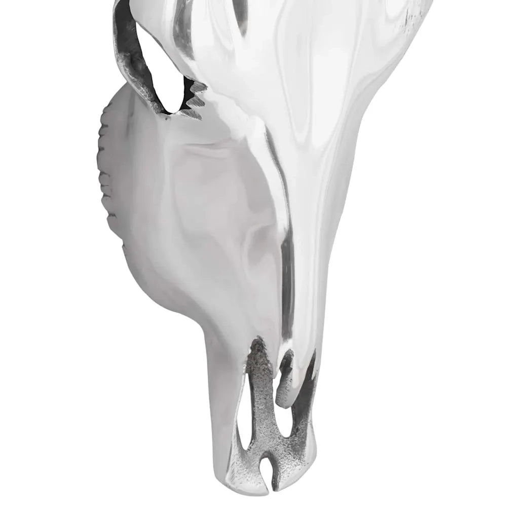 Teschio di toro Argento 34 x 13 x 53 cm Alluminio CFW3789643