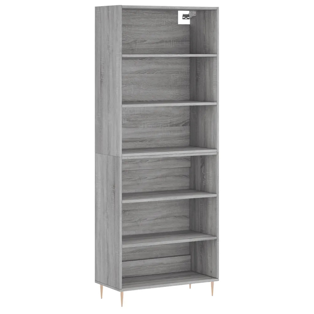 Credenza Grigio Sonoma 69,5x32,5x180 cm Legno Multistrato 3189563