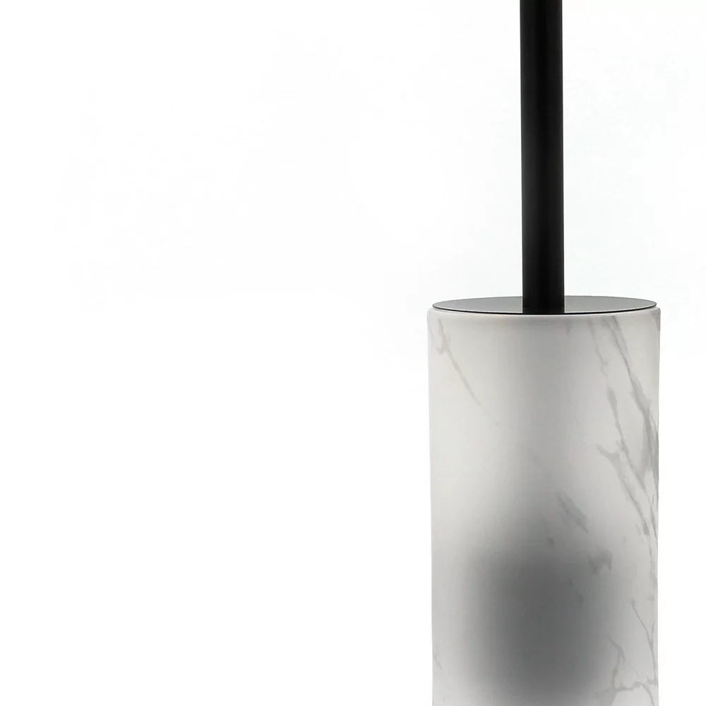 Portascopino in vetro satinato - serie Marble