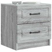 Set di 2 Comodini | Armadio da Notte | Mobiletto da notte Grigio Sonoma 43 x 34,5 x 44,5 cm