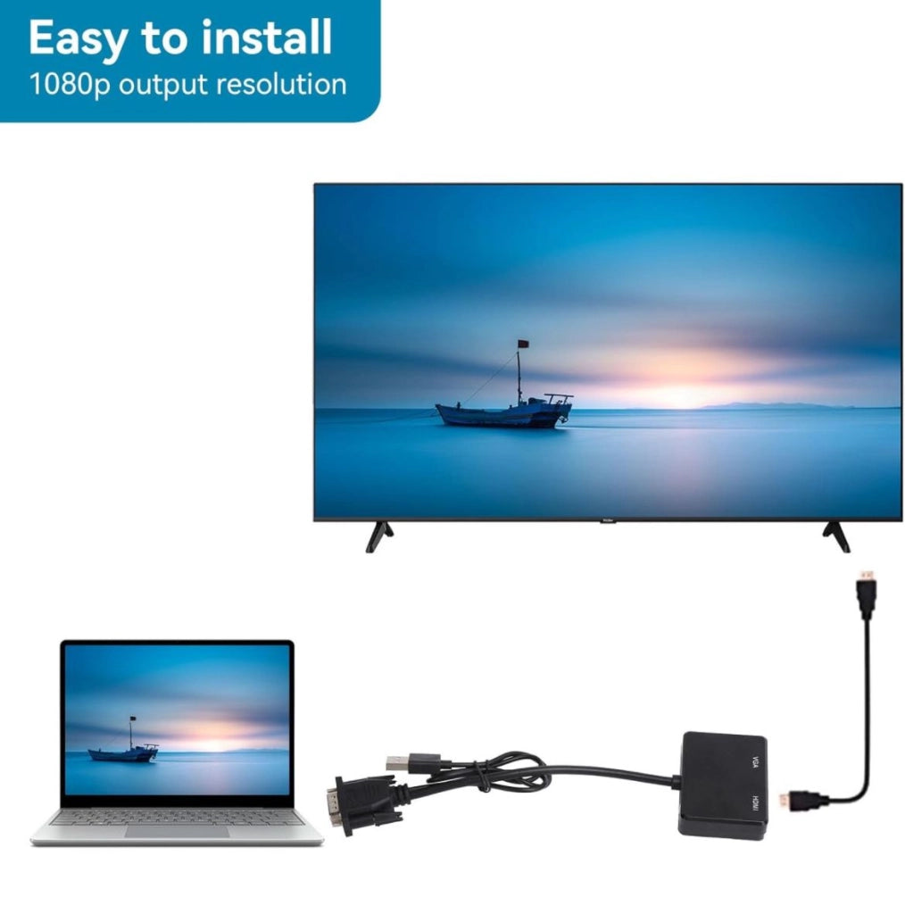 Convertitore Splitter Adattatore da VGA A HDMI 1080 FULL HD KOS-12021