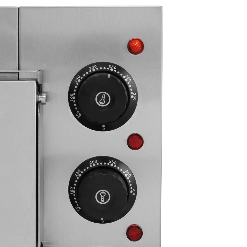 Forno Elettrico per Pizza in Acciaio Inossidabile a Doppio Ripiano Commerciale