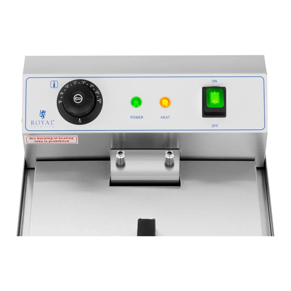Friggitrice elettrica professionale da 10 litri per ristoranti con rubinetto di scarico 14_0001780