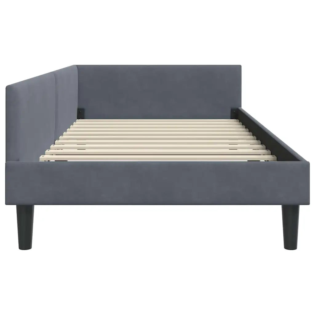 Cornice del letto ad angolo Grigio scuro 100 cm x 200 cm