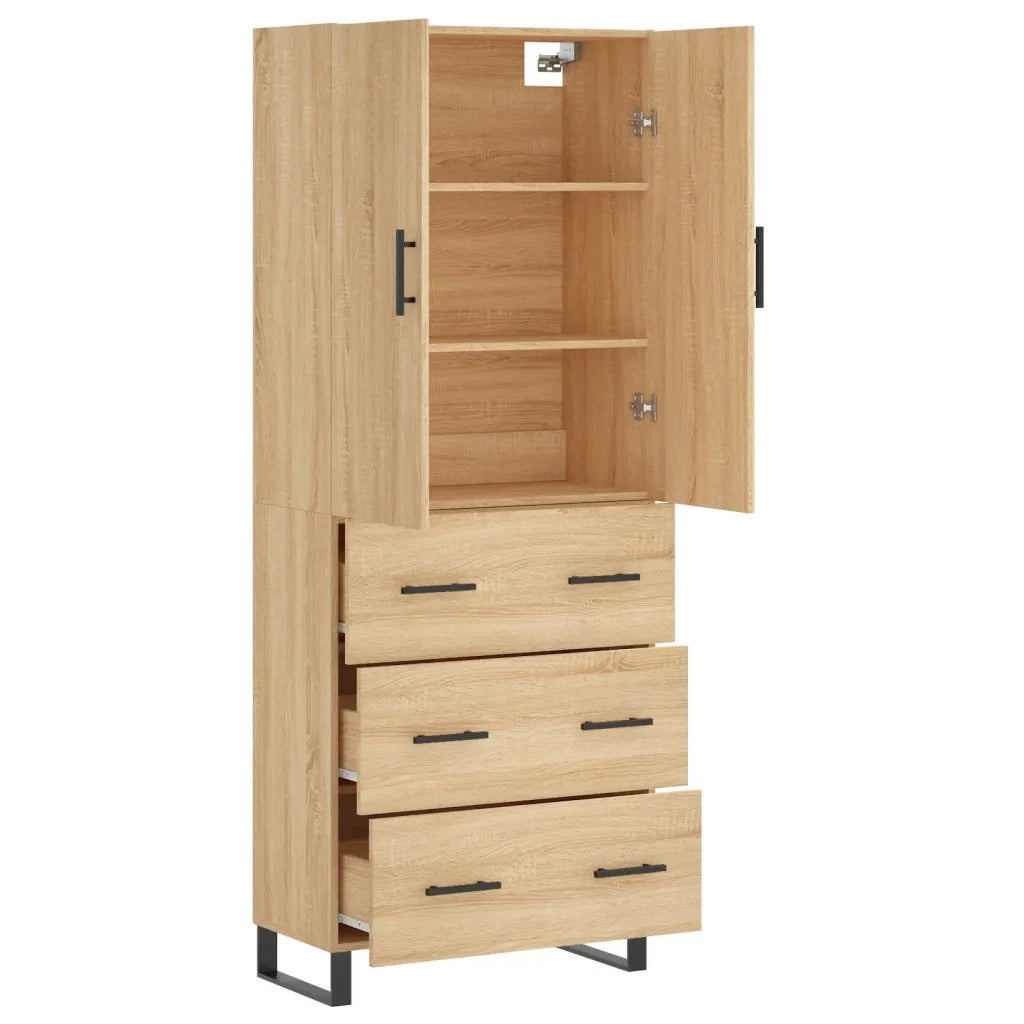 Credenza Rovere Sonoma 69,5x34x180 cm in Legno Multistrato 3195870