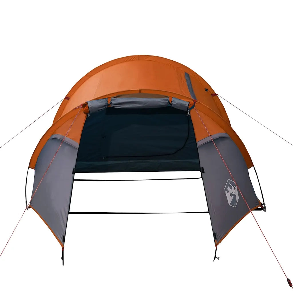 Tenda da Campeggio a Tunnel 3 Persone Arancione Impermeabile 94392