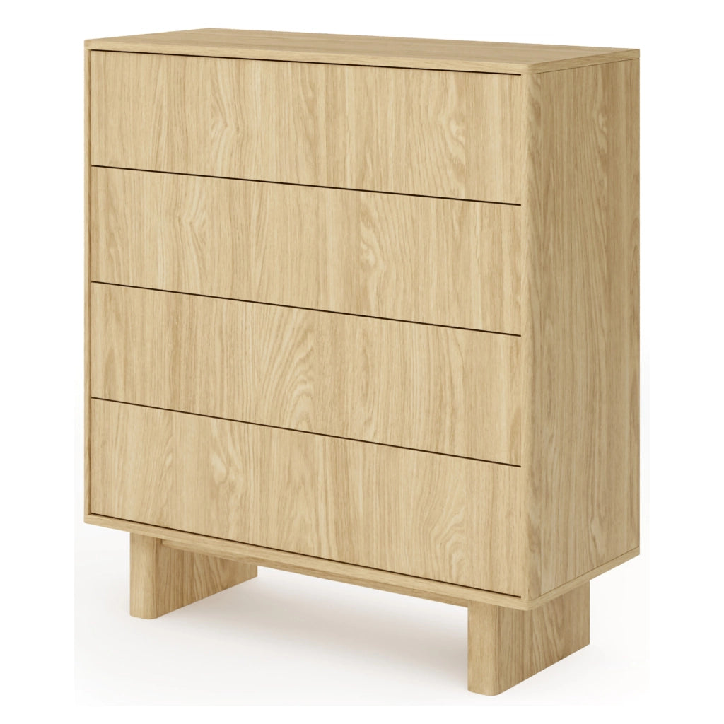 Madia Hasavato, Credenza 4 Cassetti, 94x38x104h cm Marrone Rovere