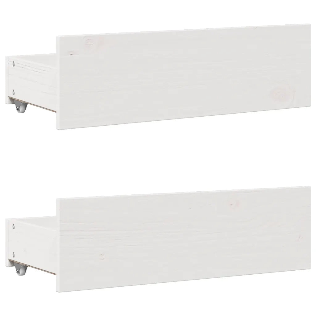 Letto Libreria senza Materasso Bianco 140x190 cm Legno di Pino 3308973