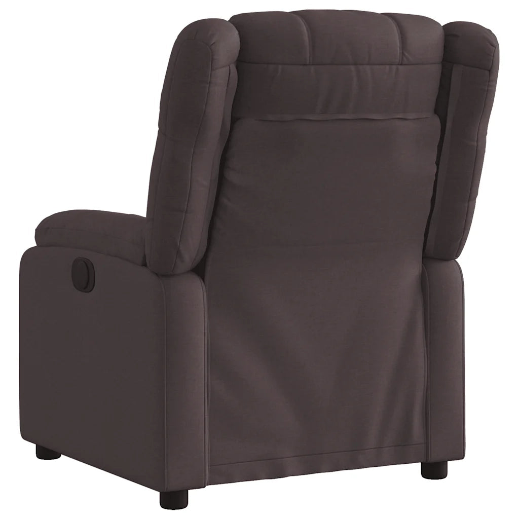 Poltrona Elettrica Reclinabile Marrone Scuro in Tessuto 3205183