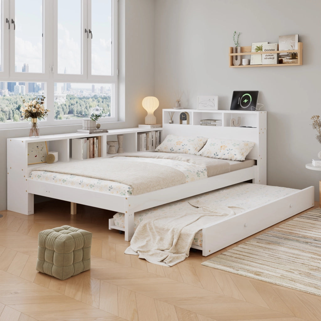 letto in legno bianco 120x200 cm