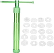 Kit di modellazione ceramica a rotazione con 20 forme in acciaio inossidabile - peso 122 g - estrusore di argilla leggero